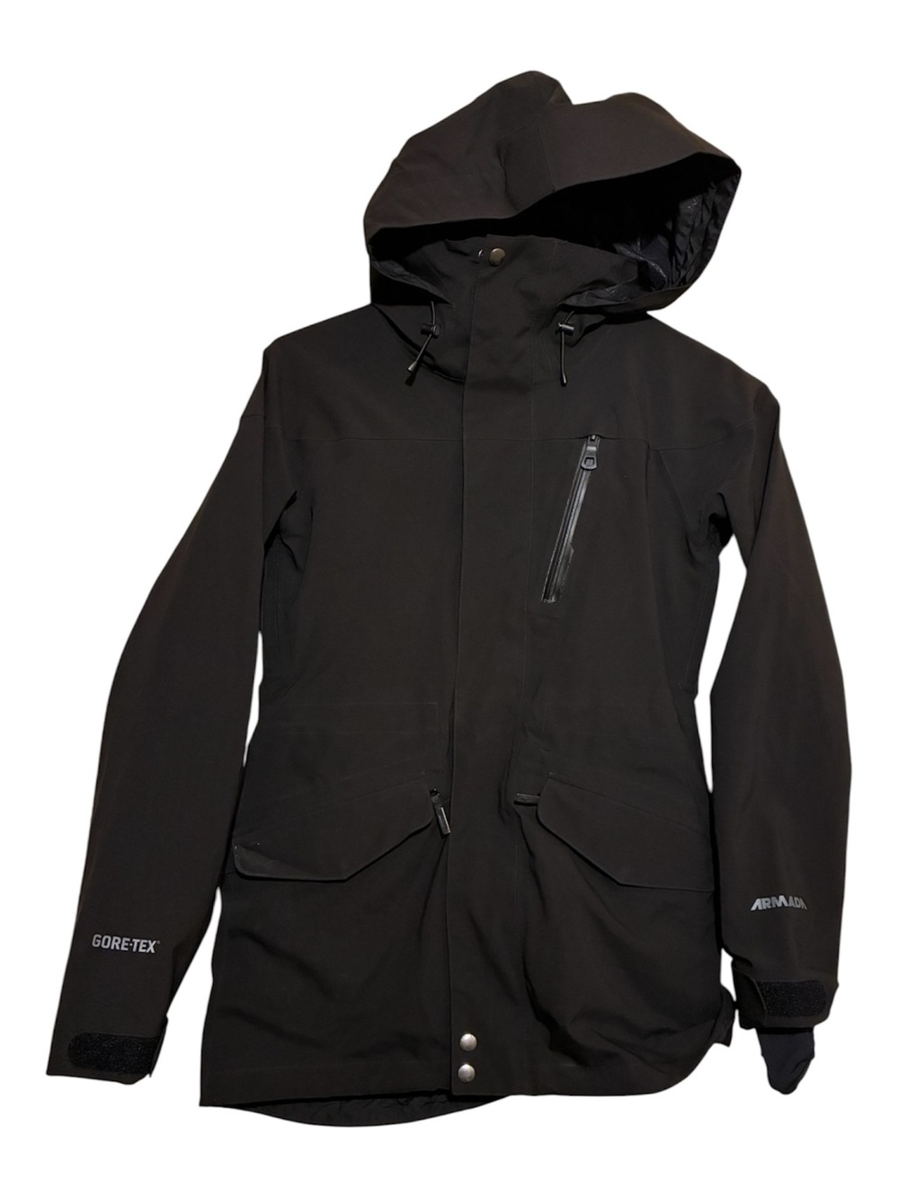 Armada Black Gore Tex Jacket w/ Recco Sz XS Shell Jacket w/ Inner Lining